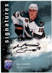 2007-08 Be A Player Signatures Matt Carle Auto #S-MC Sharks